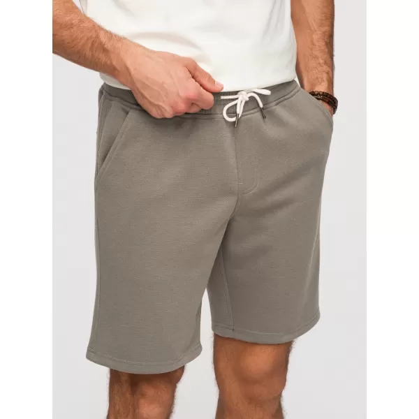  Pánske kraťasy OMBRE OM-SRSK-0124 KHAKI 