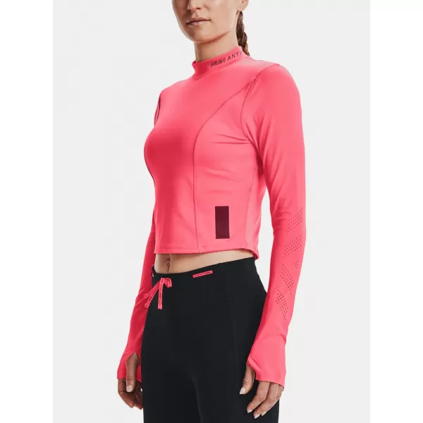  Dámske tričko UNDER ARMOUR UA RUN ANYWHERE LASER LS 1365641-819 RUŽOVÁ 
