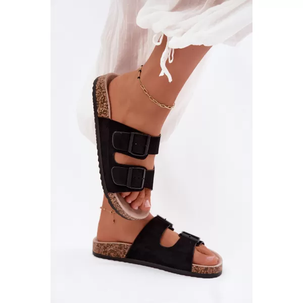 Dámske šľapky BOTO 26DZ21-107 BLACK 