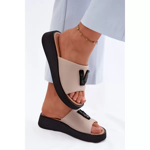  Dámske šľapky VINCEZA 66950 BEIGE 