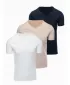 Pánske tričko OMBRE OM-TSBS-0281 WHITE/SAND/NAVY