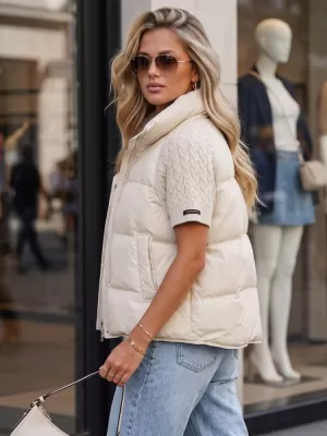 Dámska bunda DSTREET TY5923 ECRU