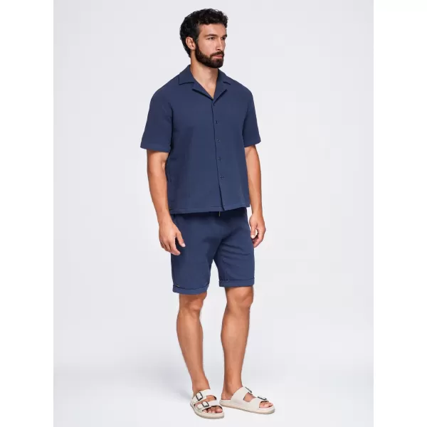  Pánska košeľa OMBRE OM-SHSS-0220 NAVY BLUE 