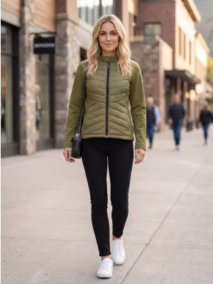 Dámska hybridná bunda MALFINI PREMIUM CROSS 556 AVOCADO GREEN