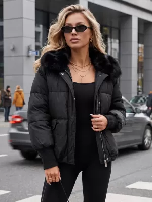Dámska bunda DSTREET TY5815 ČIERNA