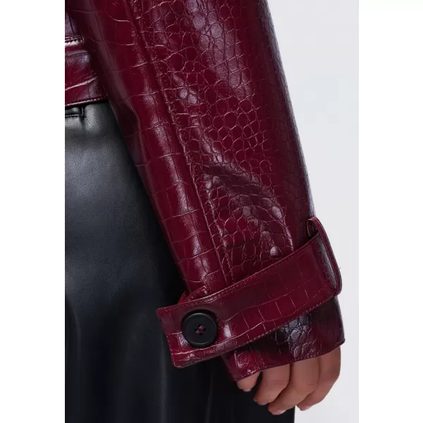  Dámska bunda OMBRE OW-JAFL-0145 BURGUNDY 