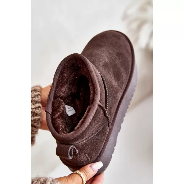  Dámske snehule BOTO NN604 BROWN 