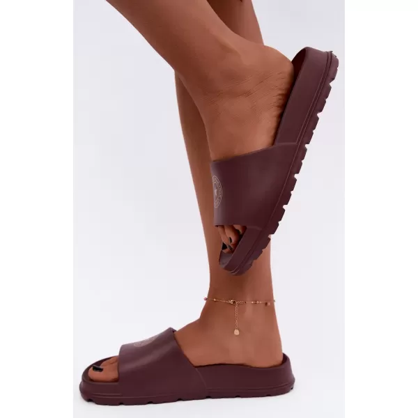  Dámske šľapky BIG STAR SHOES UU274075 VÍNOVÁ 