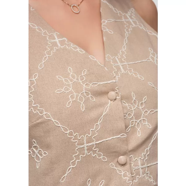  Dámsky kabát OMBRE OW-VE-E0009 TAUPE 