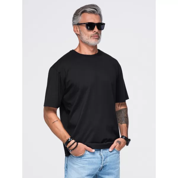  Pánske tričko OMBRE OM-TSPT-0283 BLACK 