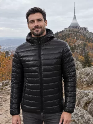 Pánska bunda MALFINI EVEREST 552 ČIERNA