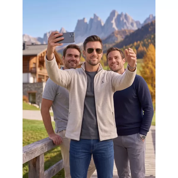  Pánska fleece mikina ALTISPORT ALM002852 STRIEBORNÝ MELÍR 