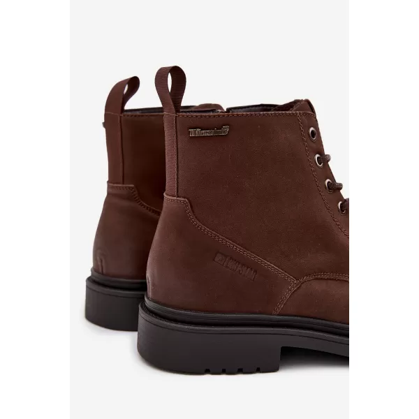  Pánske členkové topánky BIG STAR SHOES OO174149 BROWN/BEIGE 