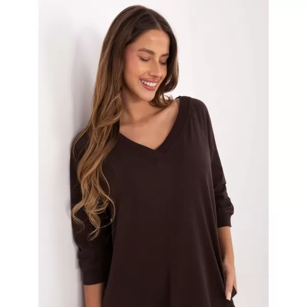  Dámske šaty BASIC FEEL GOOD RV-SK-7203.35P DARK BROWN 