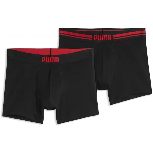  Pánske boxerky PUMA MEN EVERYDAY PLACED LOGO BOXER 2P 93847618 RED COMBO 