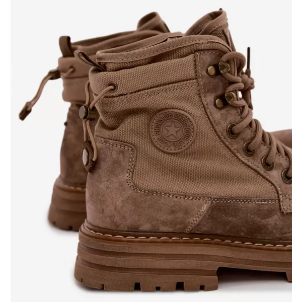  Pánske členkové topánky BIG STAR SHOES UU174253 BEIGE 