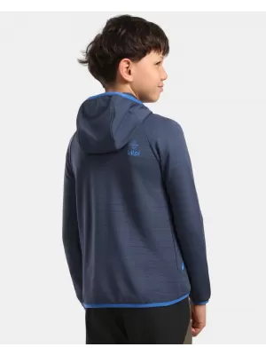 Detská fleece mikina KILPI MEMPHIS-JB 1J0201KI TMAVO MODRÁ
