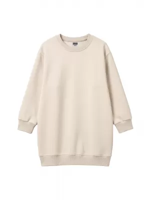 Dievčenské mikinové šaty URBAN CLASSICS UCK8565-02903 WHITE SAND