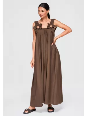 Dámske šaty OMBRE OW-DLR-E0014 BROWN