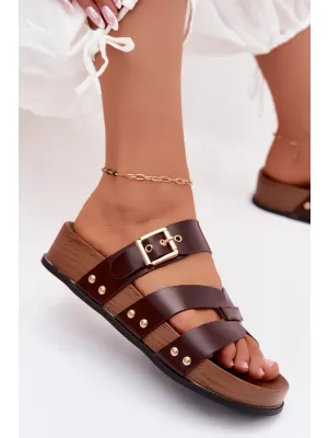 Dámske šľapky BOTO 22-382 BROWN