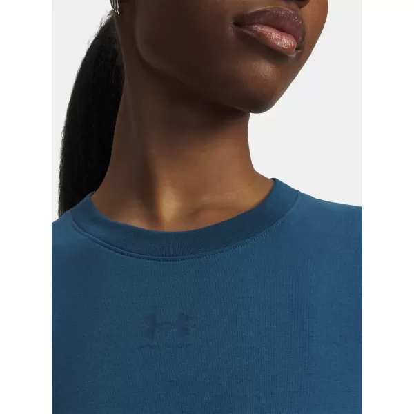  Dámske tričko UNDER ARMOUR RIVAL CORE SS 1383648-498 MODRÁ 