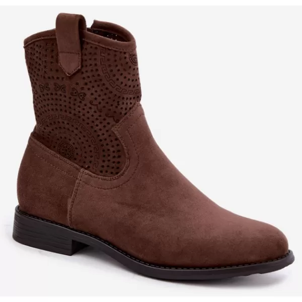  Dámske členkové topánky S.BARSKI HY62-8125 CHOCOLATE 