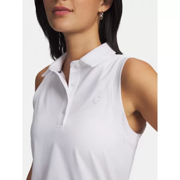  Dámske tielko UNDER ARMOUR UA ARMOURDRY SL POLO 6009804-100 BIELA 