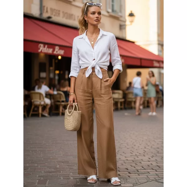  Dámske nohavice DSTREET UY3077 KARAMELOVÁ 