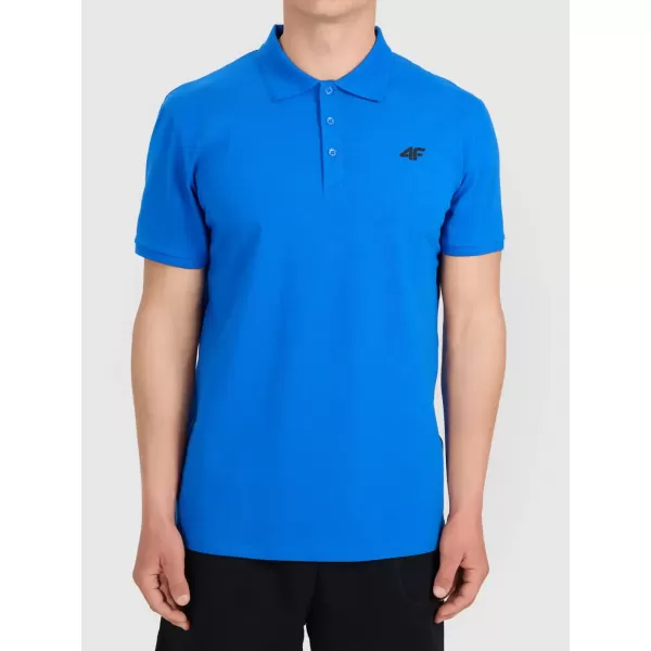  Pánske tričko s golierom 4F WMM00TPTSM0770 BLUE 