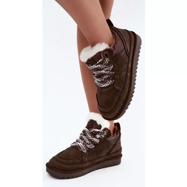  Dámske snehule VINCEZA 97974 CHOCOLATE 