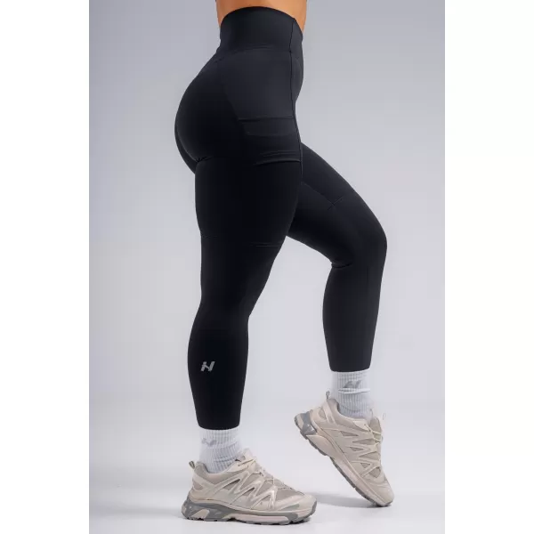  High-waist tvarujúce legíny s vreckami NEBBIA PRIMAL 851 BLACK 