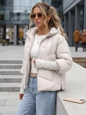 Dámska bunda DSTREET TY5765 SVETLO ŠEDÁ