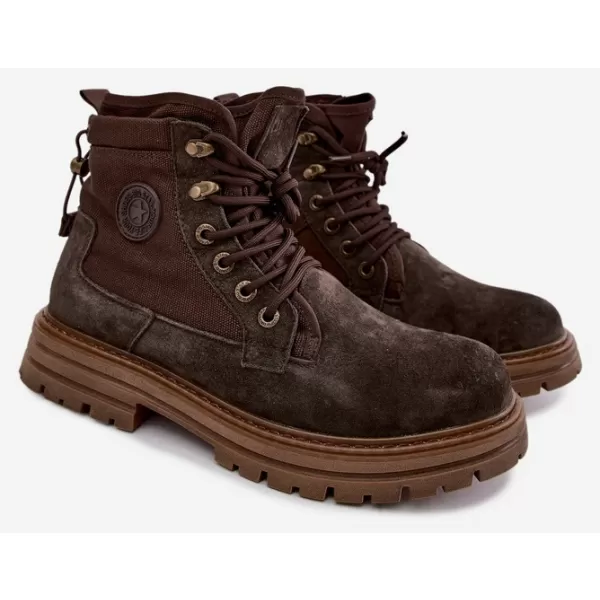 Pánske topánky BIG STAR SHOES UU174254 BROWN/BEIGE SHADOWS 