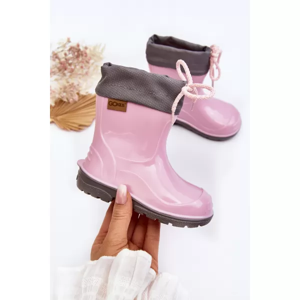  Detské čižmy BOTO 951 PINK RUŽOVÁ/SIVÁ 