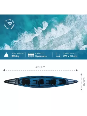 Kajak WATTSUP Torpedo 3 TM.MODRÁ