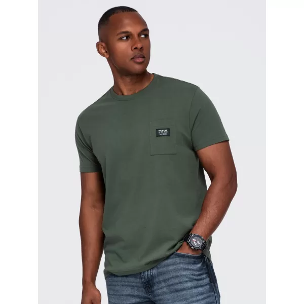  Pánske tričko OMBRE OM-TSCT-0305 DARK OLIVE 