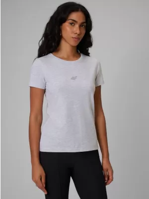 Dámske tričko 4F WMM00TTSHF2255 COLD LIGHT GREY MELANGE