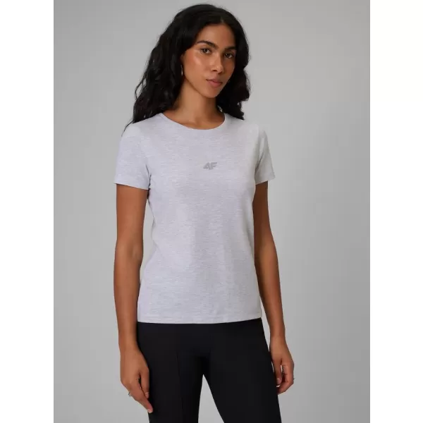  Dámske tričko 4F WMM00TTSHF2255 COLD LIGHT GREY MELANGE 