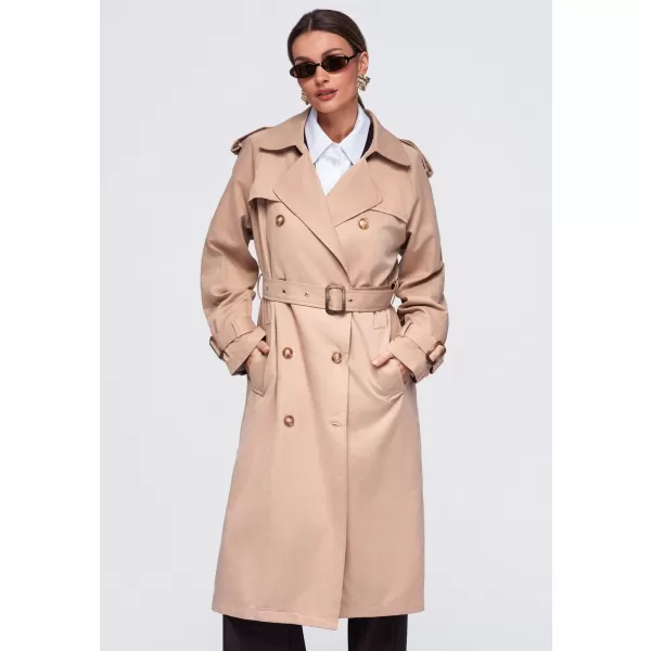  Dámsky kabát OMBRE OW-COLC-0121 BEIGE 