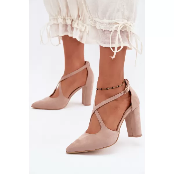  Dámske lodičky ZAZOO 1053 BEIGE 