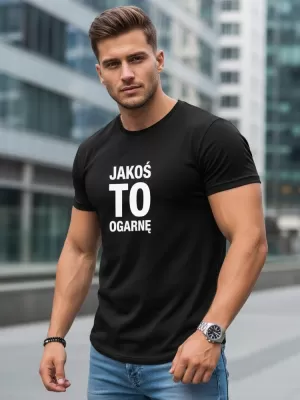 Pánske tričko DSTREET NX0116R-BK ČIERNA