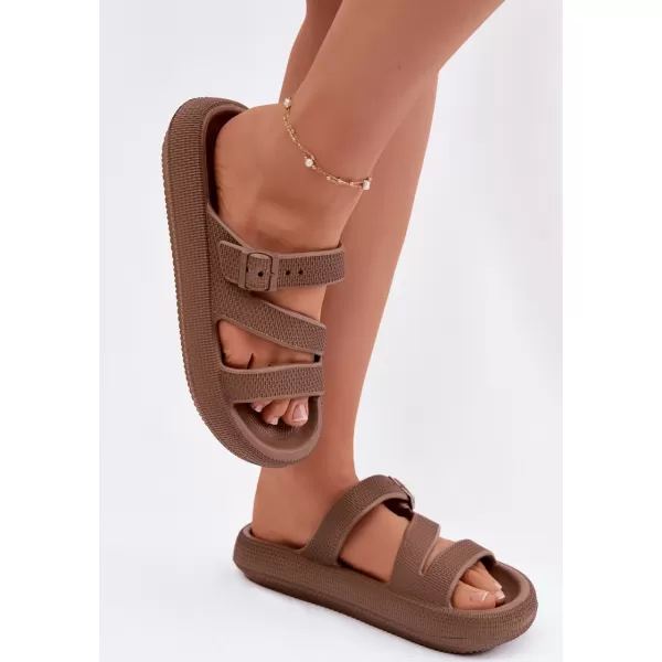  Dámske šľapky BIG STAR SHOES 42155-19 BROWN/BEIGE 