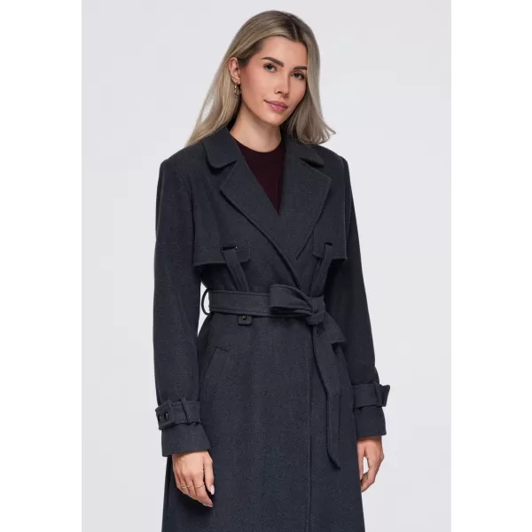 Dámsky kabát OMBRE OW-CT-E0005 DARK GREY 