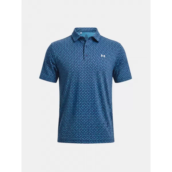  Pánske tričko UNDER ARMOUR UA T2G PRINTED POLO 6012304-413 MODRÁ 