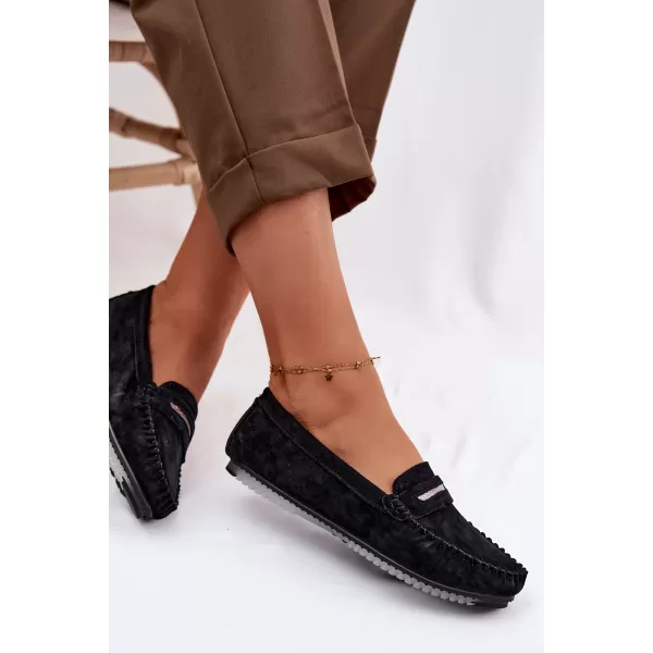  Dámske mokasíny S.BARSKI LR61-7029 BLACK 