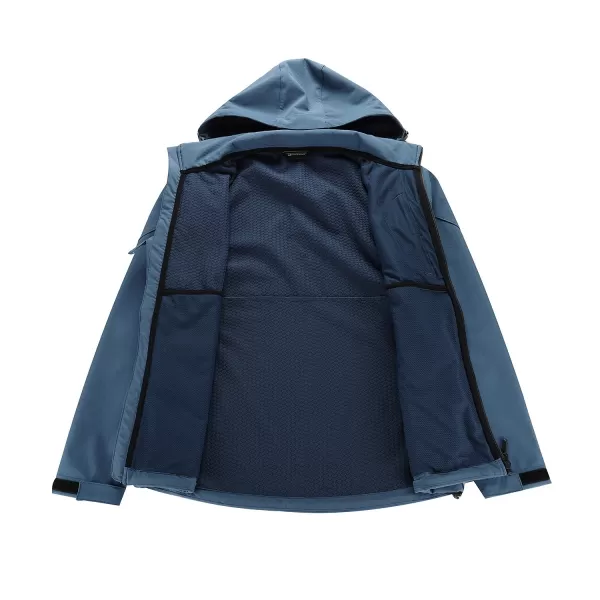  Pánska softshellová bunda ALPINE PRO HOOR 2 DK.METAL BLUE 