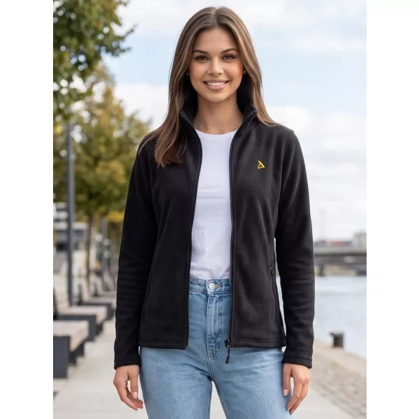  Dámska fleece mikina ALTISPORT ALW002852 ČIERNOZLATÁ 