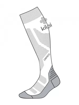 Ponožky KILPI COMPRESS-U 1U0875KI BIELA