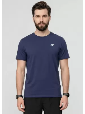 Pánske funkčné tričko 4F WAW25TFTSM1526 DENIM