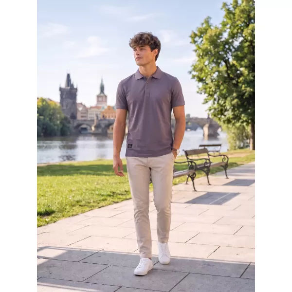  Pánske tričko s golierom ALTISPORT NP/ALMST90601 SLATE GREY 